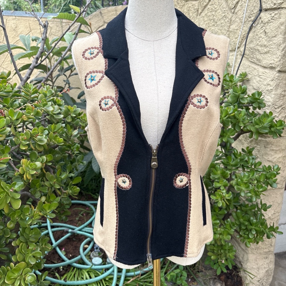 Panhandle Slim Western Embroidered Wool Vest